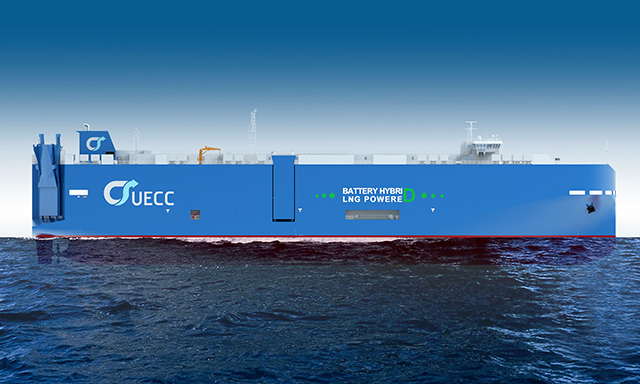 UECC encarga un tercer car carrier híbrido a GNL y baterías